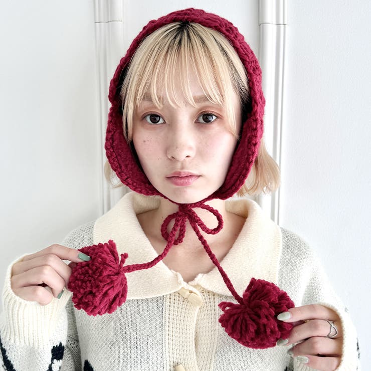 クロシェ編みポンポンイヤーマフ | Outfitter lab | 詳細画像23 