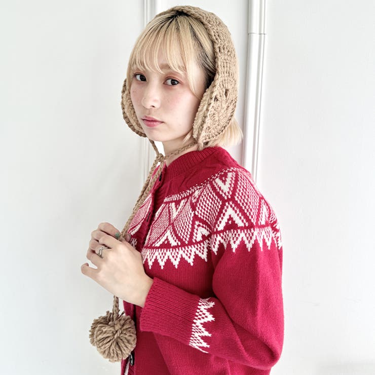 クロシェ編みポンポンイヤーマフ | Outfitter lab | 詳細画像28 