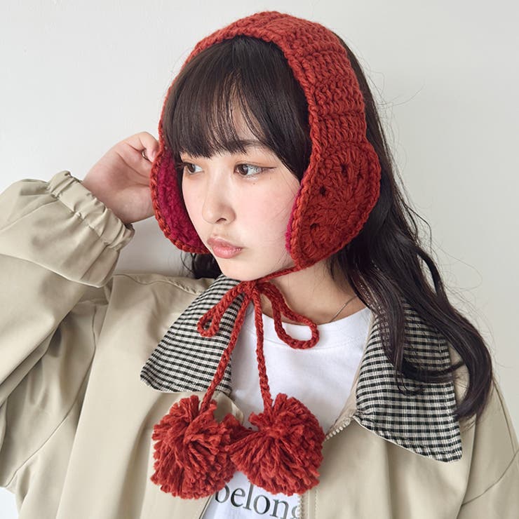 クロシェ編みポンポンイヤーマフ | Outfitter lab | 詳細画像30 