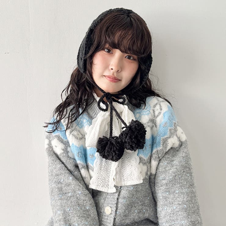 クロシェ編みポンポンイヤーマフ | Outfitter lab | 詳細画像9 