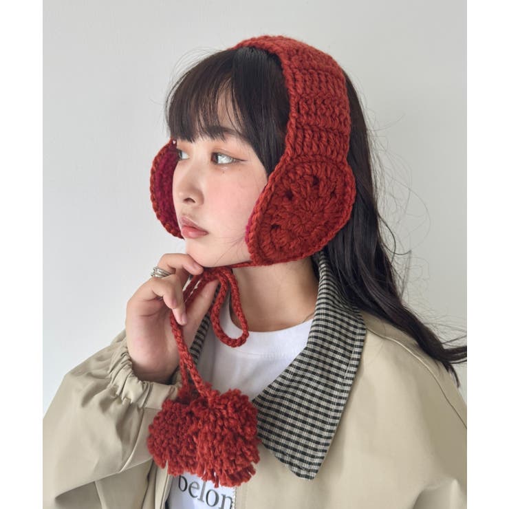 クロシェ編みポンポンイヤーマフ[品番：OUTW0000806]｜Outfitter lab