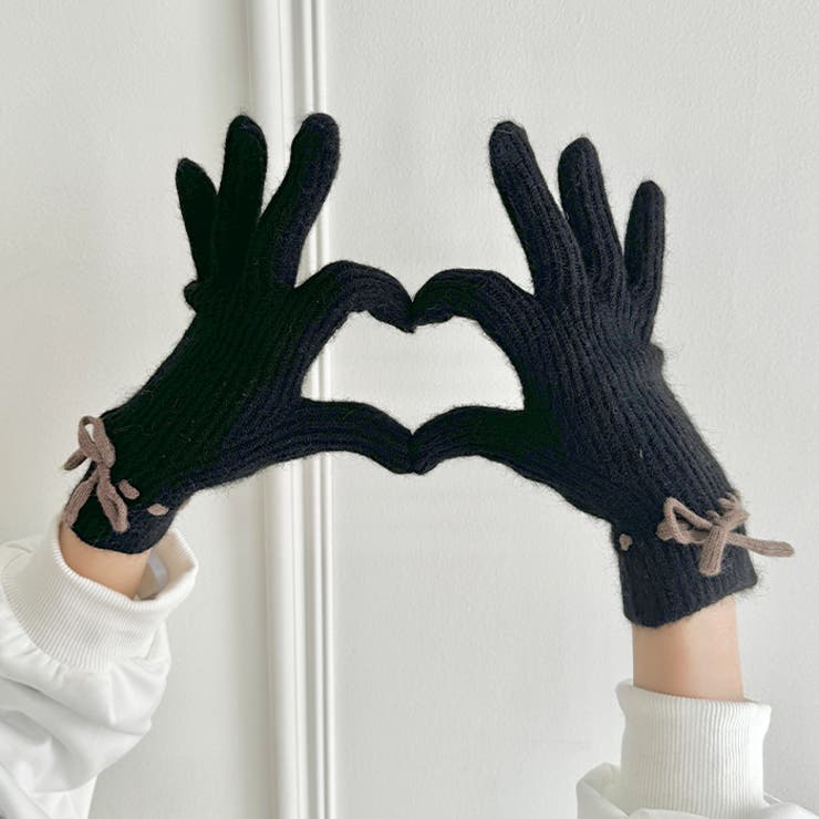 【スマホ対応】バイカラーリボン手袋 | Outfitter lab | 詳細画像13 