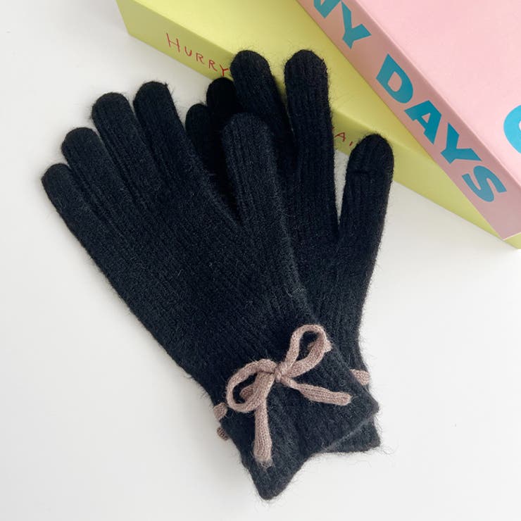 【スマホ対応】バイカラーリボン手袋 | Outfitter lab | 詳細画像16 