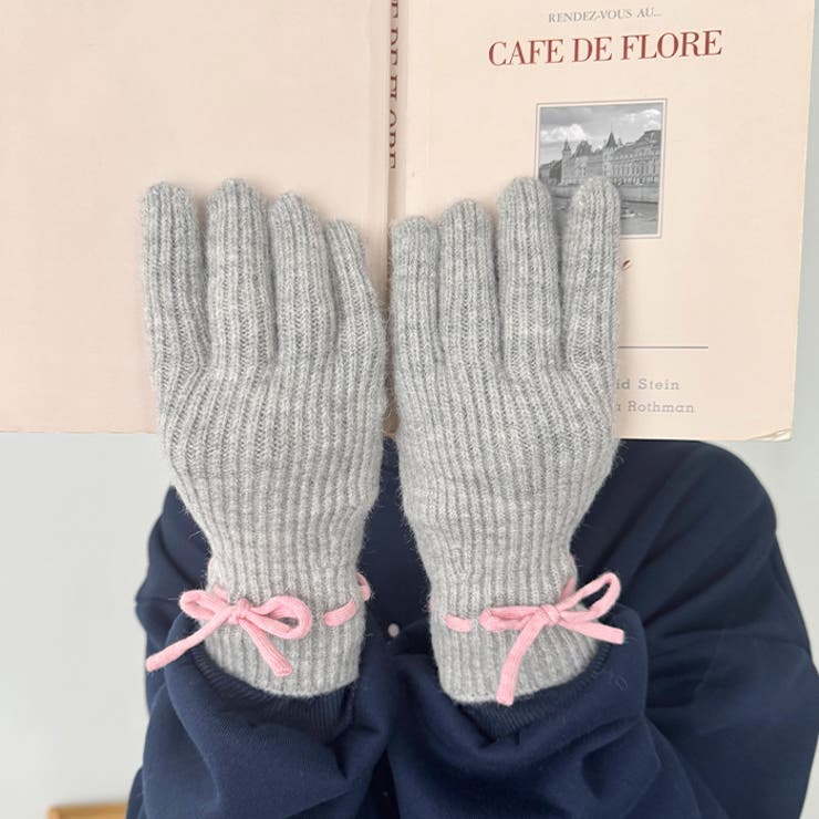 【スマホ対応】バイカラーリボン手袋 | Outfitter lab | 詳細画像19 