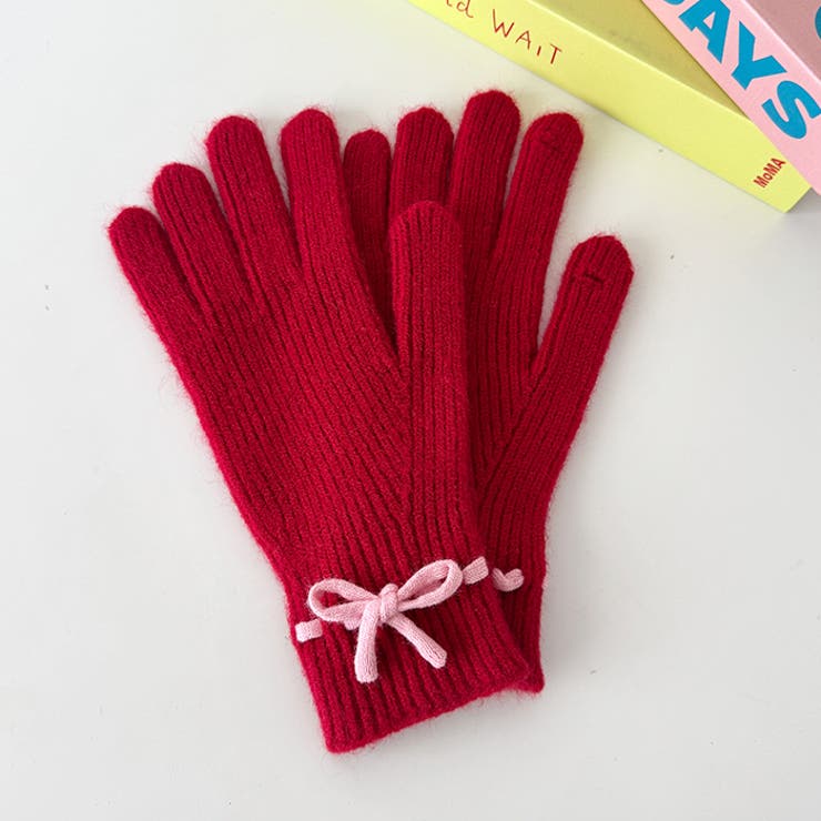 【スマホ対応】バイカラーリボン手袋 | Outfitter lab | 詳細画像40 