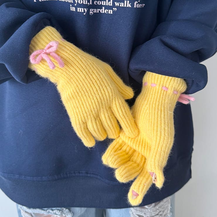 【スマホ対応】バイカラーリボン手袋 | Outfitter lab | 詳細画像47 