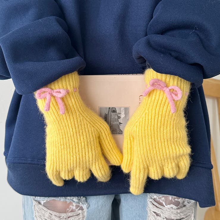 【スマホ対応】バイカラーリボン手袋 | Outfitter lab | 詳細画像50 