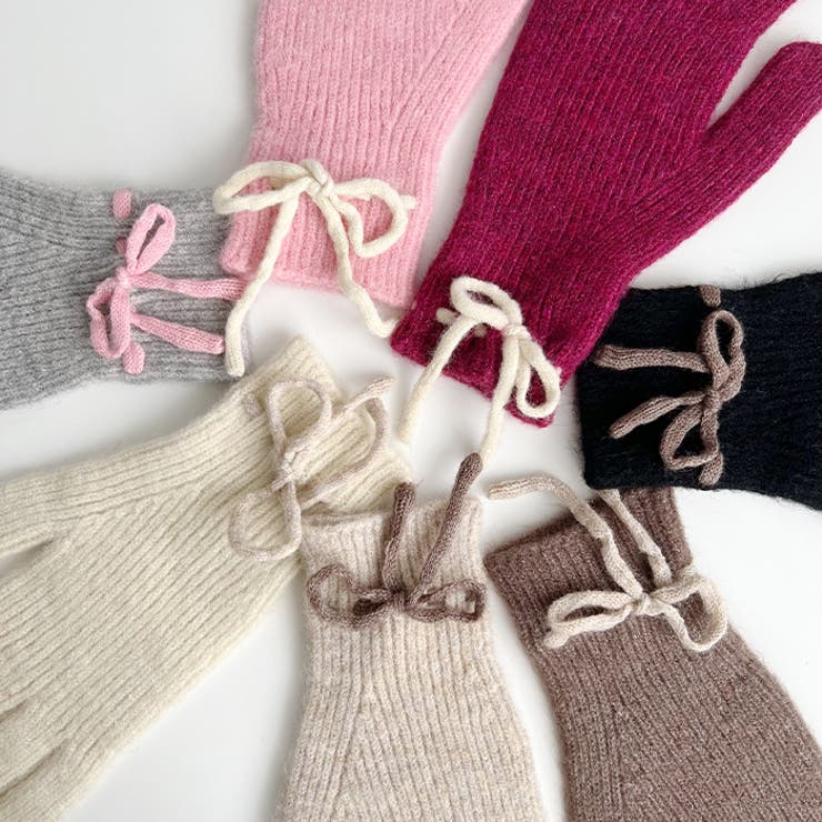 【スマホ対応】バイカラーリボン手袋 | Outfitter lab | 詳細画像54 