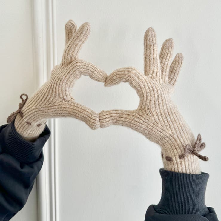 【スマホ対応】バイカラーリボン手袋 | Outfitter lab | 詳細画像33 