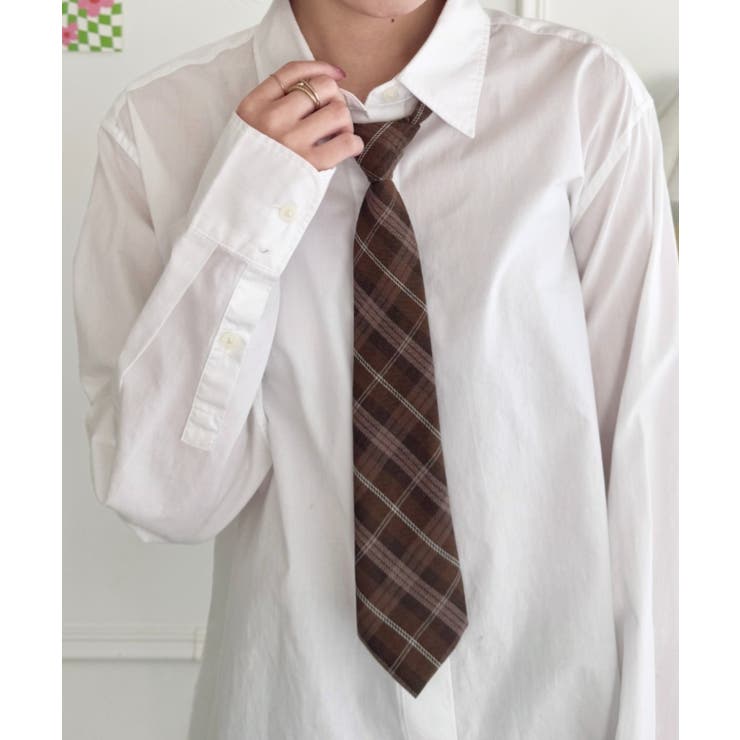 ダークブラウン | チェック柄ネクタイ | Outfitter lab