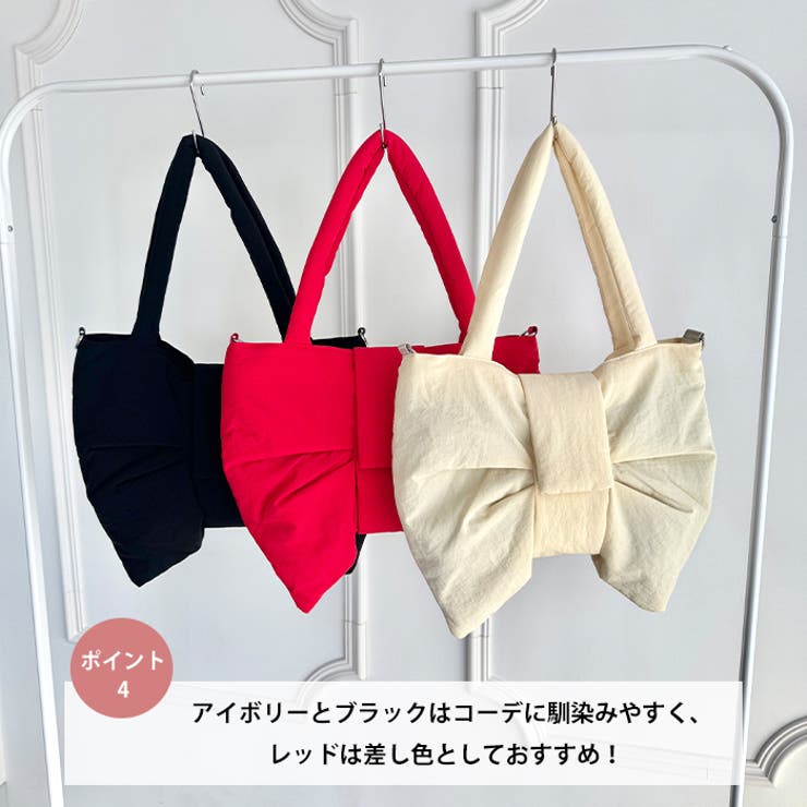 リボンモチーフソフトナイロンショルダーバッグ | Outfitter lab | 詳細画像5 
