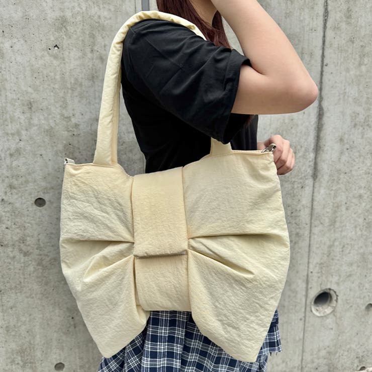 リボンモチーフソフトナイロンショルダーバッグ | Outfitter lab | 詳細画像6 