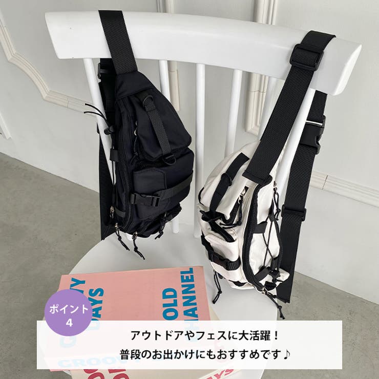 トリプルポケットナイロンボディバッグ | Outfitter lab | 詳細画像5 