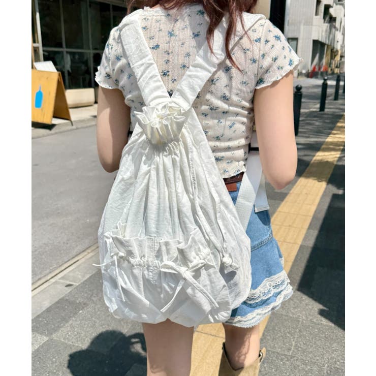 ホワイト | ダブルポケットリボンナップサック | Outfitter lab