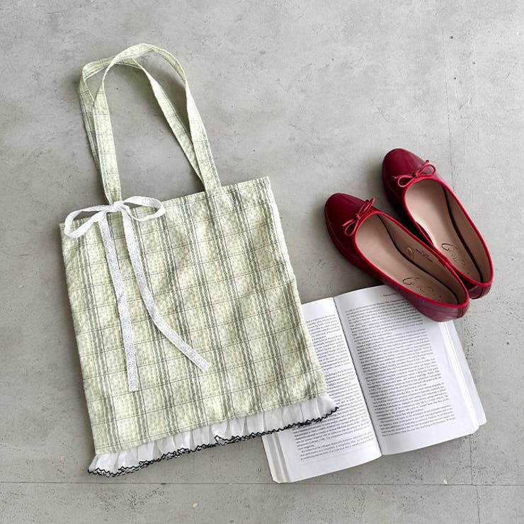 フリルチェックトートバッグ | Outfitter lab | 詳細画像29 