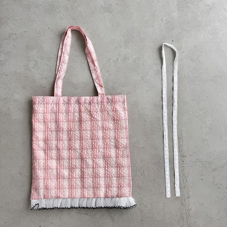 フリルチェックトートバッグ | Outfitter lab | 詳細画像33 