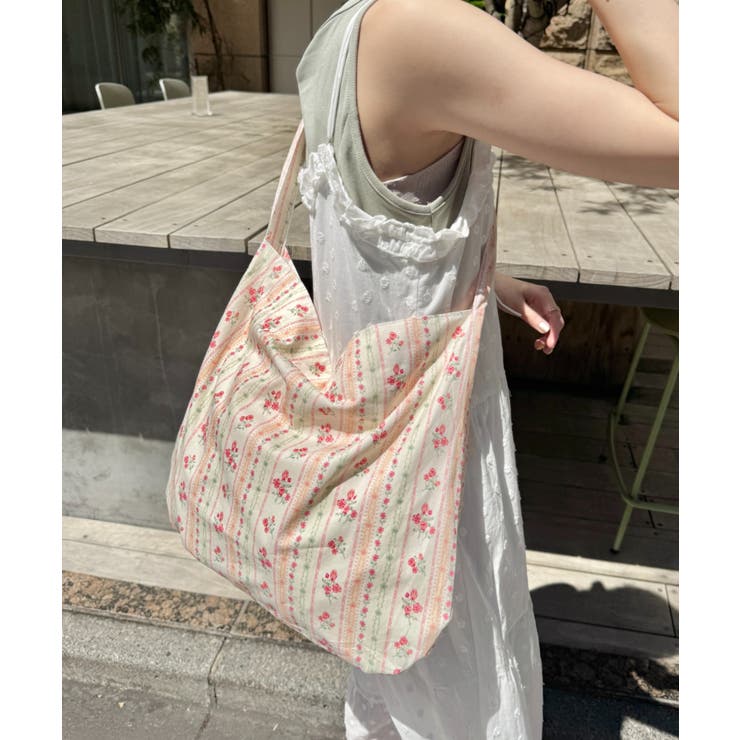 ピンク | フラワーパターントートバッグ | Outfitter lab