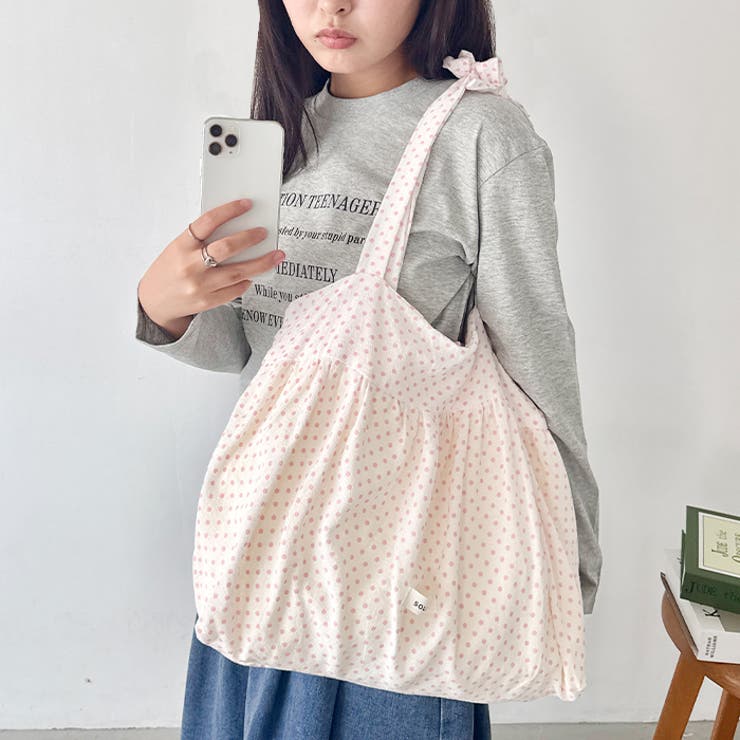 リボンショルダードットトートバッグ | Outfitter lab | 詳細画像21 