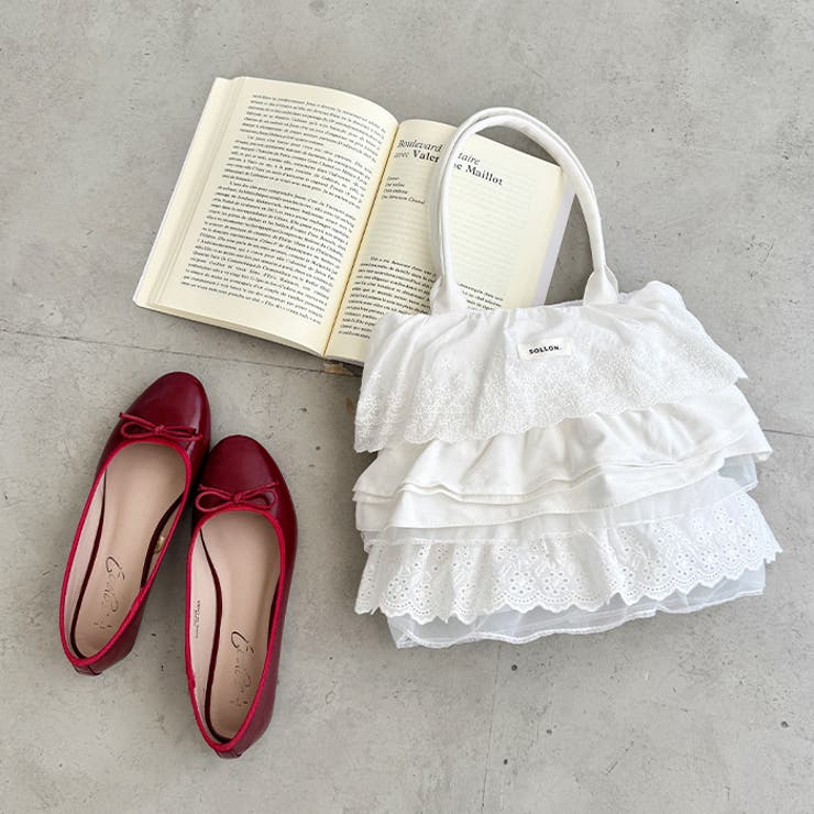 コットンレースフリルトートバッグ | Outfitter lab | 詳細画像10 