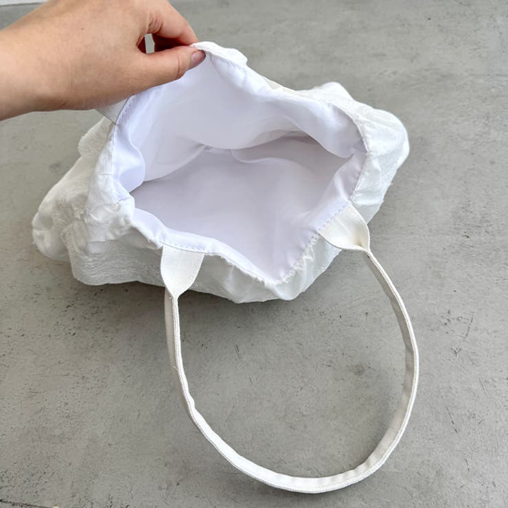 コットンレースフリルトートバッグ | Outfitter lab | 詳細画像19 