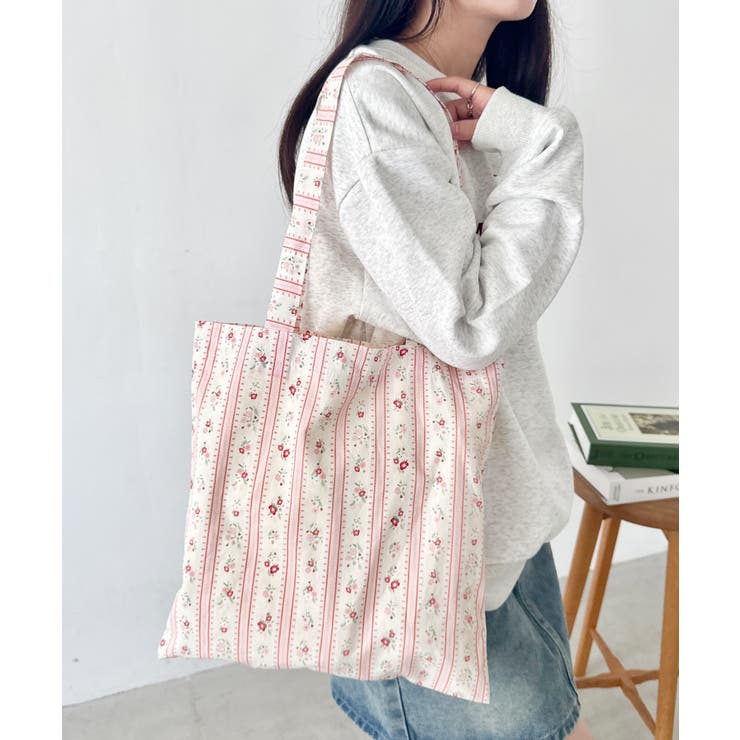 レッド | フラワープリントトートバッグ | Outfitter lab
