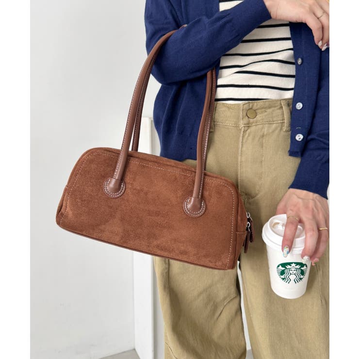 ブラウン | スウェードスクエアボストンバッグ | Outfitter lab
