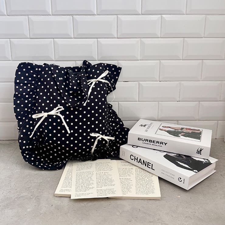 【リボン取り外し可能】ドットフリルトートバッグ | Outfitter lab | 詳細画像16 