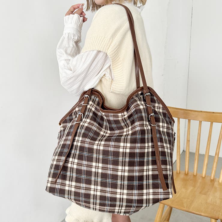 ロングハンドルチェックショルダーバッグ | Outfitter lab | 詳細画像11 