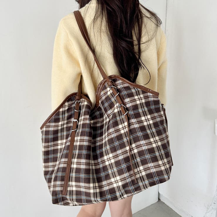 ロングハンドルチェックショルダーバッグ | Outfitter lab | 詳細画像13 