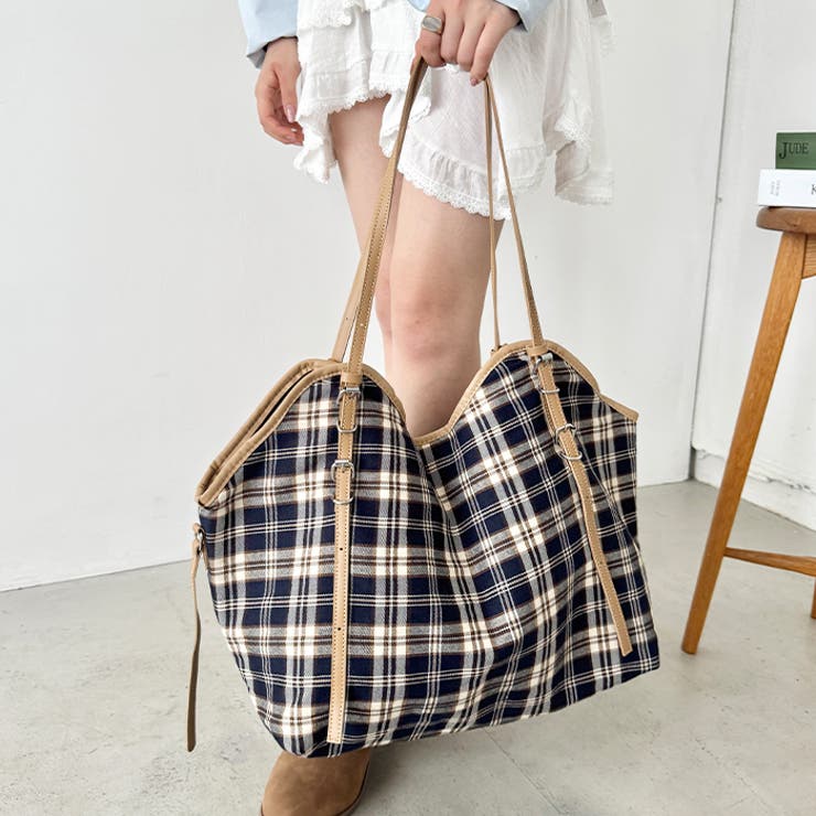ロングハンドルチェックショルダーバッグ | Outfitter lab | 詳細画像9 