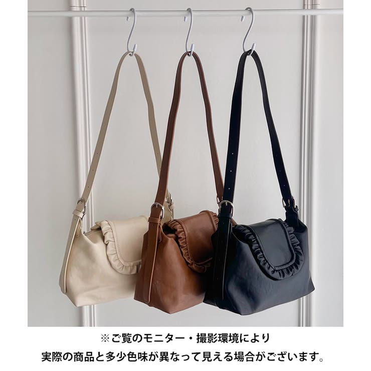 フリルフラップPUショルダーバッグ | Outfitter lab | 詳細画像27 