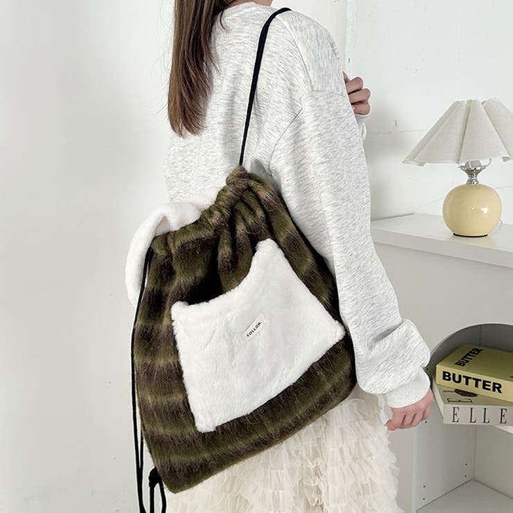フェイクファー2WAYチェックナップサック | Outfitter lab | 詳細画像21 