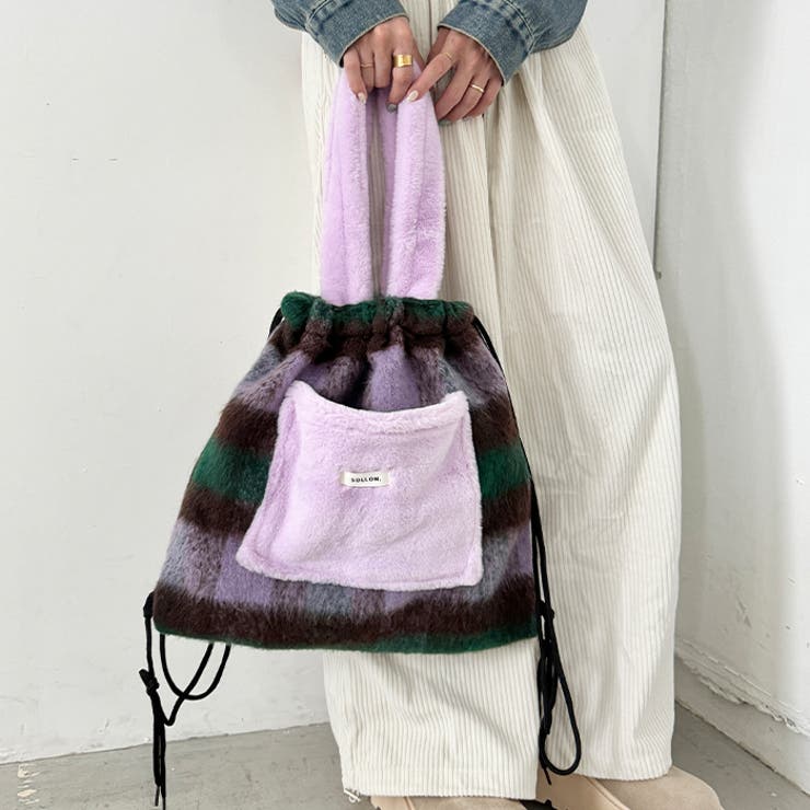 フェイクファー2WAYチェックナップサック | Outfitter lab | 詳細画像26 