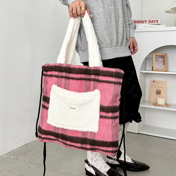 フェイクファー2WAYチェックナップサック | Outfitter lab | 詳細画像30 