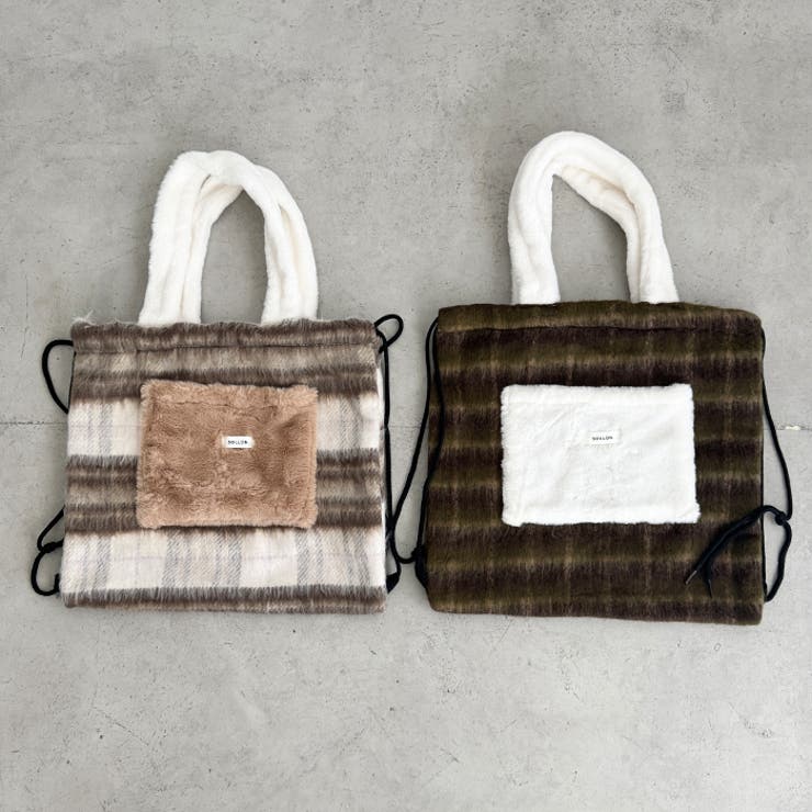 フェイクファー2WAYチェックナップサック | Outfitter lab | 詳細画像39 