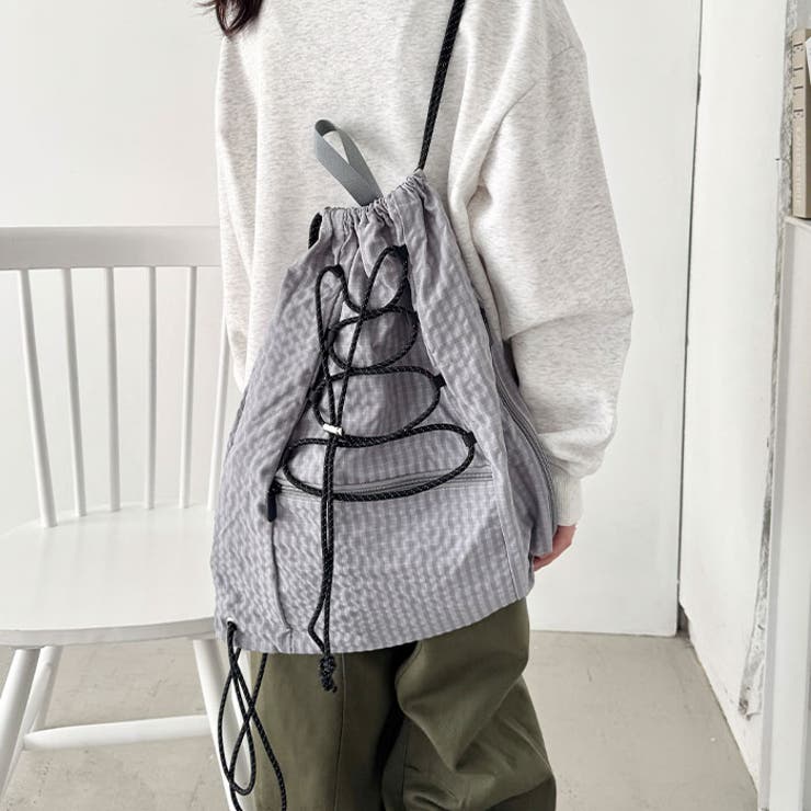 シアサッカードローコードナップサック | Outfitter lab | 詳細画像19 