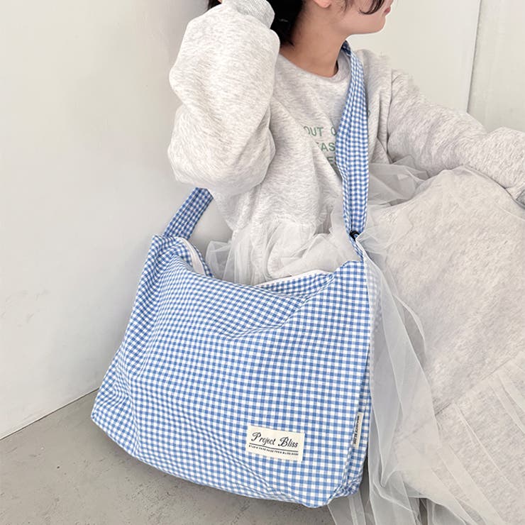 ギャザーショルダーギンガムチェックショルダーバッグ | Outfitter lab | 詳細画像26 