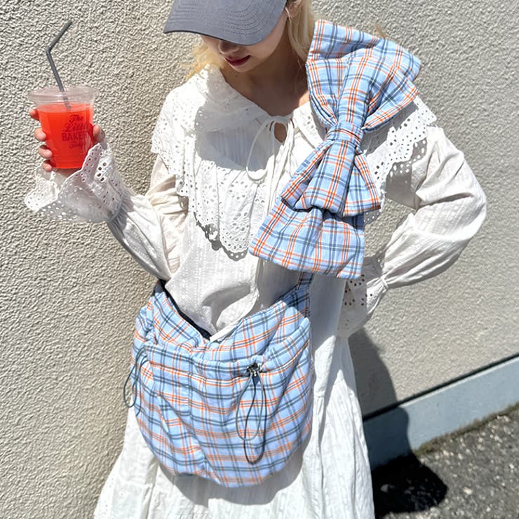 ビッグリボンチェックショルダーバッグ | Outfitter lab | 詳細画像6 