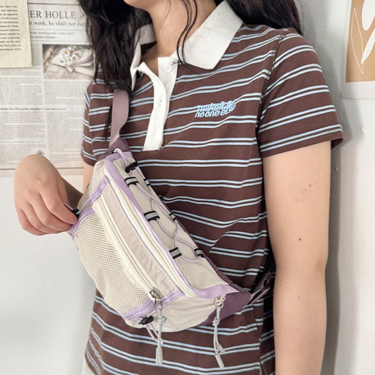 カラフルドロストナイロンボディバッグ/ウエストバッグ | Outfitter lab | 詳細画像8 