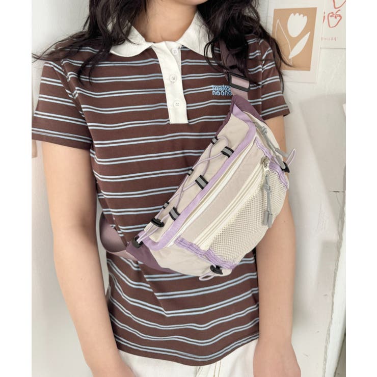 パープル | カラフルドロストナイロンボディバッグ/ウエストバッグ | Outfitter lab