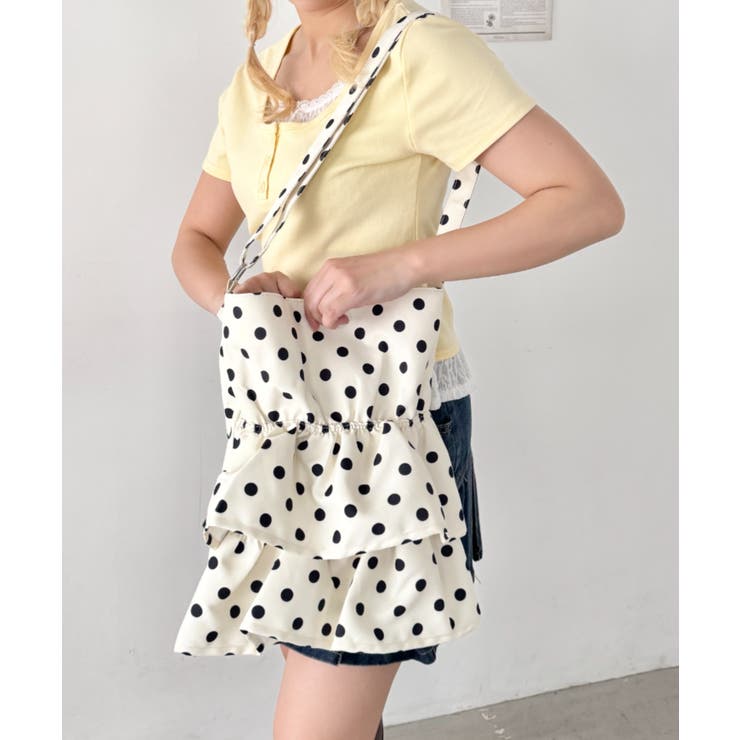 オフホワイト | ピュアドットフリルショルダーバッグ | Outfitter lab