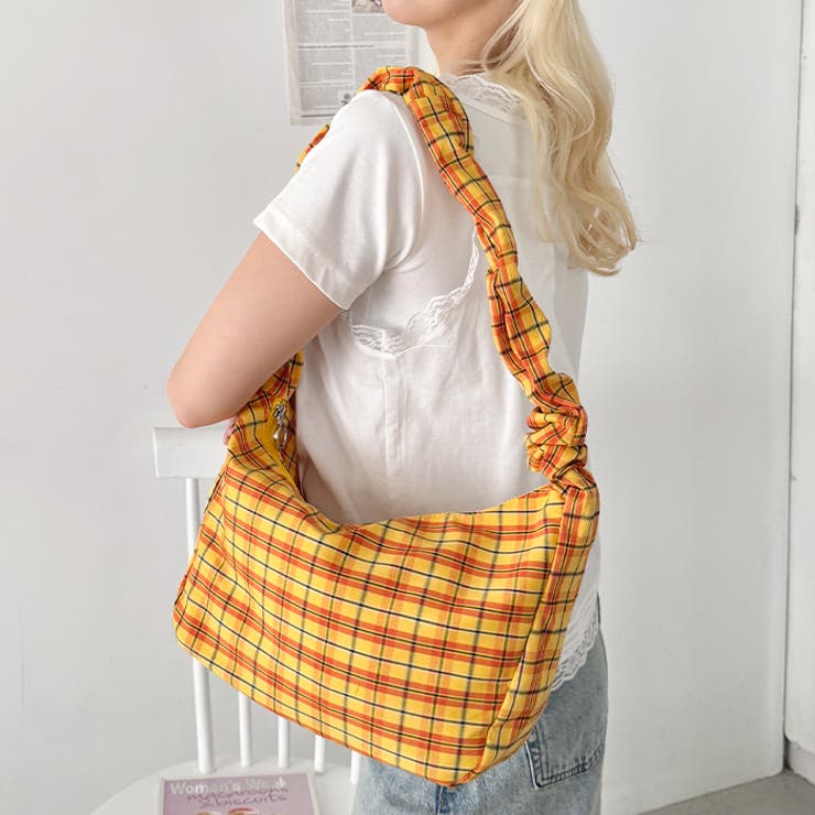 チェックギャザーショルダーバッグ | Outfitter lab | 詳細画像24 