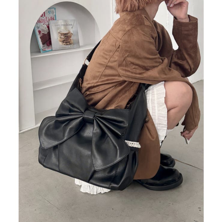ブラック | ビッグリボンショルダーバッグ | Outfitter lab
