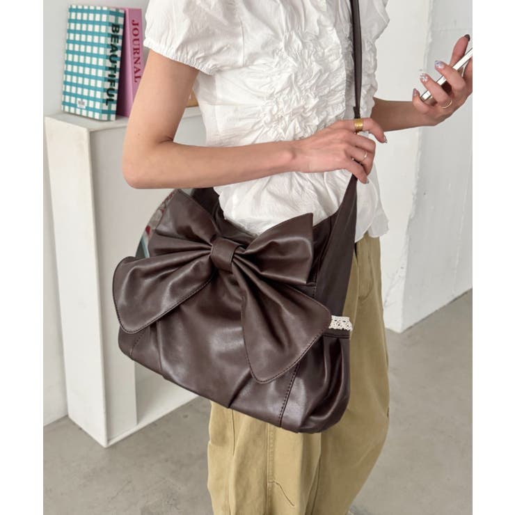 ブラウン | ビッグリボンショルダーバッグ | Outfitter lab