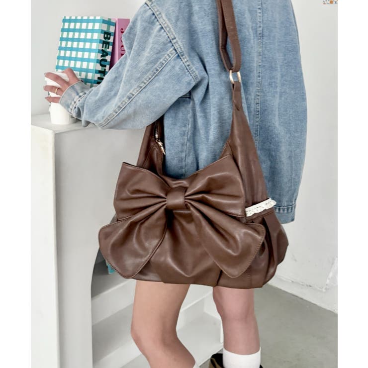 ライトブラウン | ビッグリボンショルダーバッグ | Outfitter lab