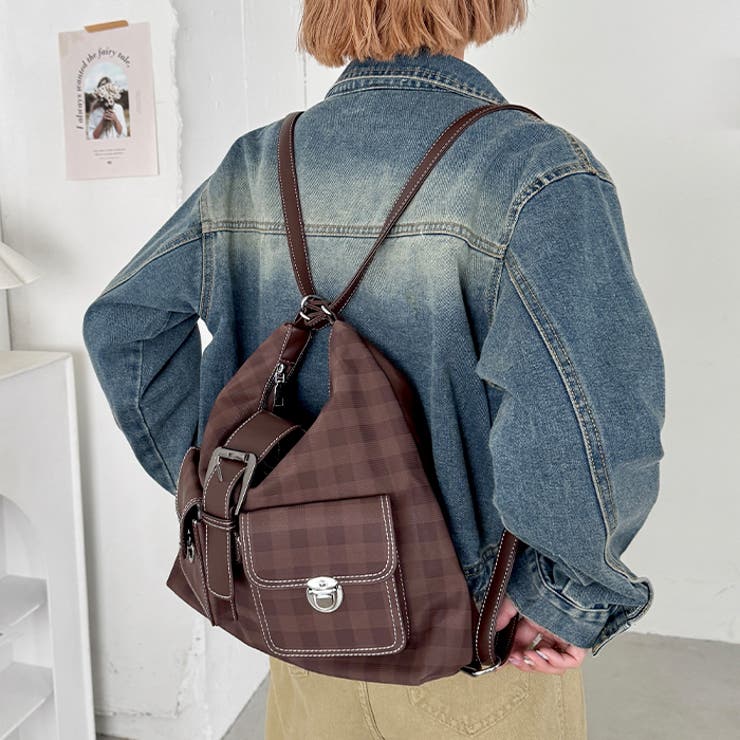 ダブルポケット3WAYチェックショルダーバッグ | Outfitter lab | 詳細画像20 