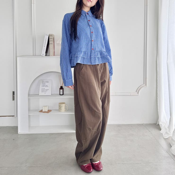 裾フリルチェックシャツ | Outfitter lab | 詳細画像10 