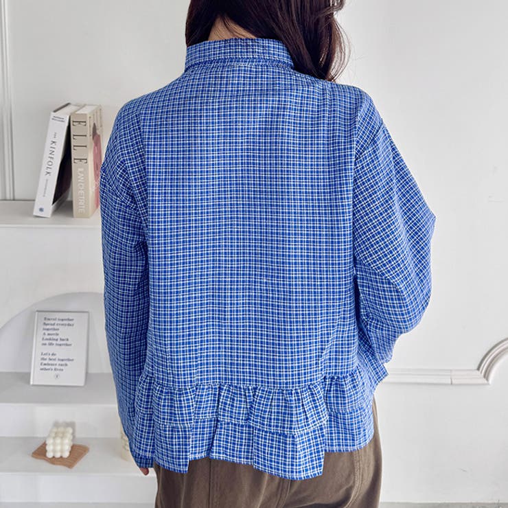 裾フリルチェックシャツ | Outfitter lab | 詳細画像7 