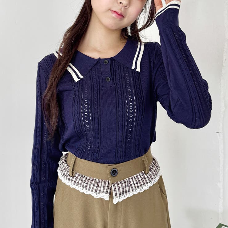 ライン長袖ポロシャツ | Outfitter lab | 詳細画像11 