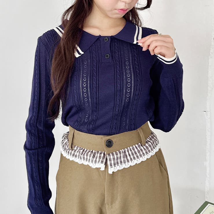 ライン長袖ポロシャツ | Outfitter lab | 詳細画像13 